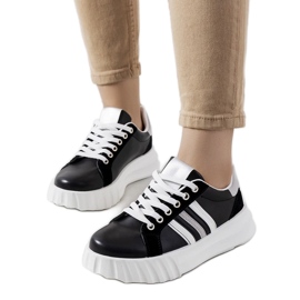 D/GMR Czarne trampki na platformie Prinsep