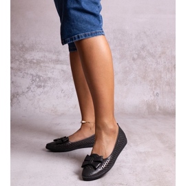 D/GMR Czarne błyszczące baleriny Binney