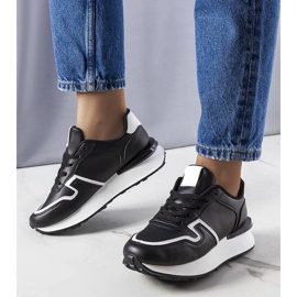 D/GMR Czarne sneakersy na platformie Blanche