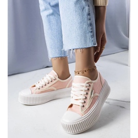 D/GMR Różowe trampki na platformie Connie