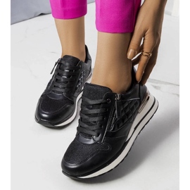 D/GMR Czarne sneakersy z łączonych materiałów Goulet