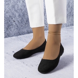 D/GMR Czarne balerinki ze skórzana wkładką Lespérance