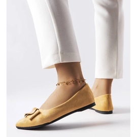 D/GMR Beżowe balerinki zdobione cyrkoniami Rémy beżowy