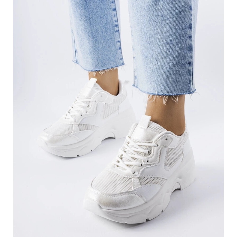 D/GMR Białe sneakersy damskie Séguin