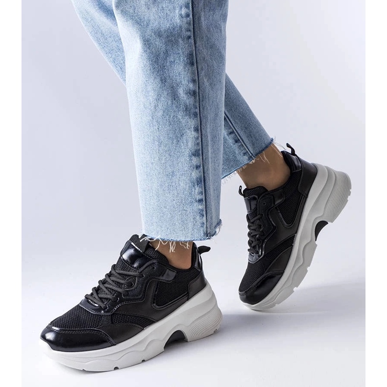 D/GMR Czarne sneakersy damskie Séguin