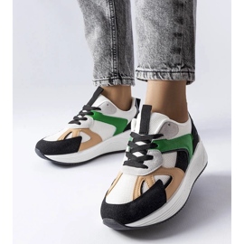 D/GMR Czarne sneakersy z łączonych materiałów Riel białe