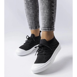 D/GMR Czarne trampki z elastycznego materiału Polaire