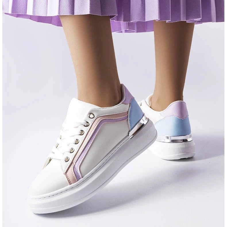 D/GMR Białe sneakersy na grubej podeszwie Soucy