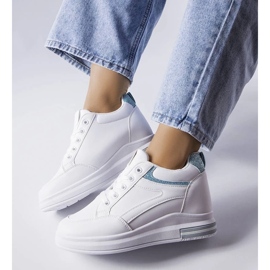 D/GMR Białe sneakersy z brokatowymi wstawkami Bonevil