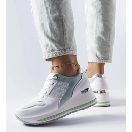 D/GMR Zielone sneakersy na koturnie Pouliotte