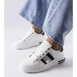 D/GMR Biało-czarne sneakersy na platformie Sacaton