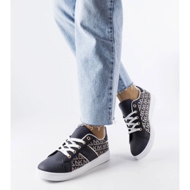 D/GMR Granatowe sneakersy zdobione monogramem Bolduc