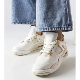 D/GMR Beżowe sneakersy z łączonych materiałów Malas beżowy