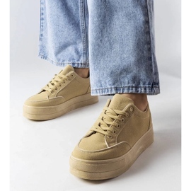 D/GMR Beżowe sneakersy na platformie Amathymes beżowy