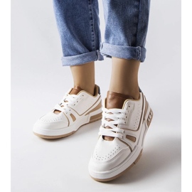 D/GMR Białe sneakersy z beżowymi wstawkami Willson