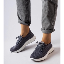 D/GMR Szare materiałowe sneakersy Tommaso