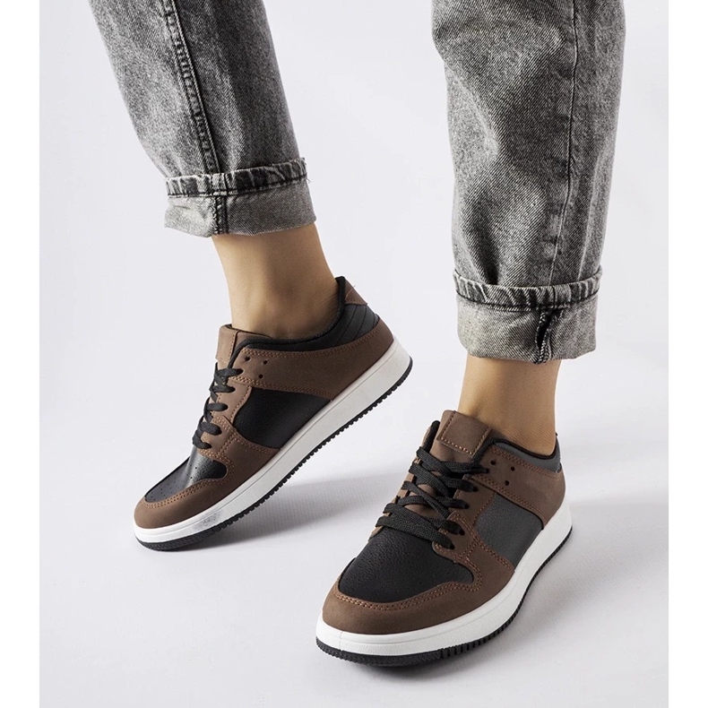 D/GMR Brązowo-czarne sneakersy Jacqueline brązowe