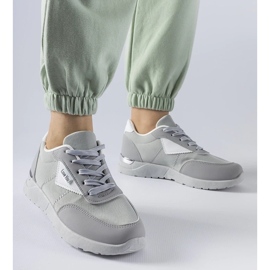 D/GMR Szare materiałowe sneakersy Geraldino