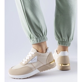 D/GMR Beżowe materiałowe sneakersy Geraldino beżowy