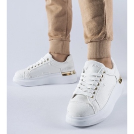 D/GMR Białe sneakersy na platformie Ossona