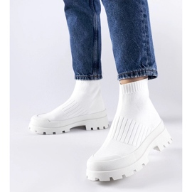 D/GMR Białe sneakersy z elastyczną cholewką Varden