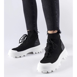 D/GMR Czarne wysokie sneakersy Éric