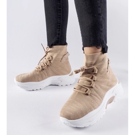 D/GMR Brązowe wysokie sneakersy Vigatto