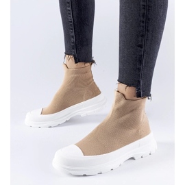 D/GMR Brązowe trampki z elastyczną cholewką Gadbois