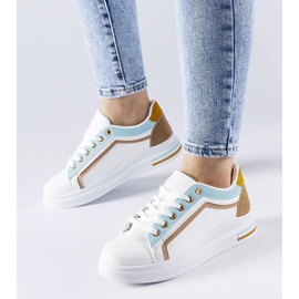 D/GMR Biało-niebieskie sneakersy Mayfield białe