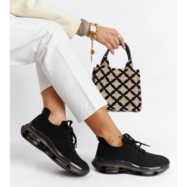 D/GMR Czarne sneakersy na platformie Goe JJ2N4080