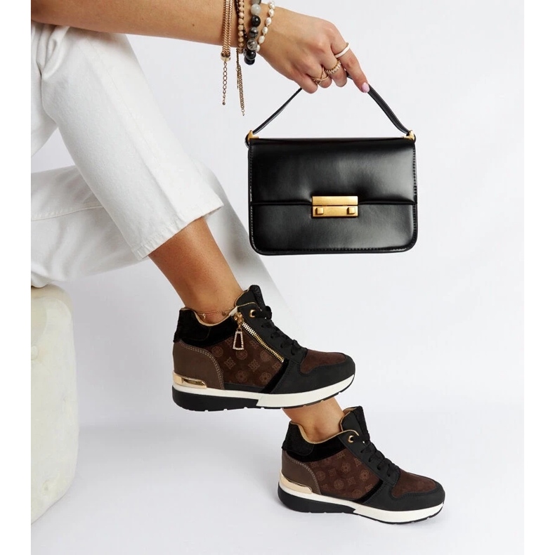 D/GMR Czarne sneakersy na koturnie Knoxville