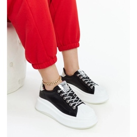 D/GMR Czarne sneakersy na platformie Goe NN2N4034
