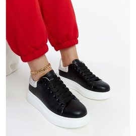 D/GMR Czarne sneakersy na platformie Goe JJ2N4052