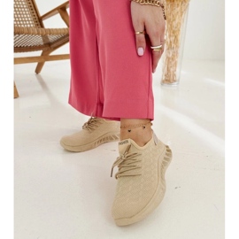 D/GMR Beżowe materiałowe sneakersy Mira beżowy