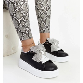D/GMR Czarne sneakersy na wysokiej platformie Rensje