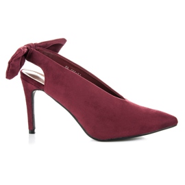 Cm Paris Zamszowe Czółenka Z Kokardką różowe