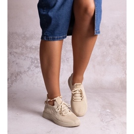 D/CEO Beżowe sneakersy sportowe Khitam beżowy