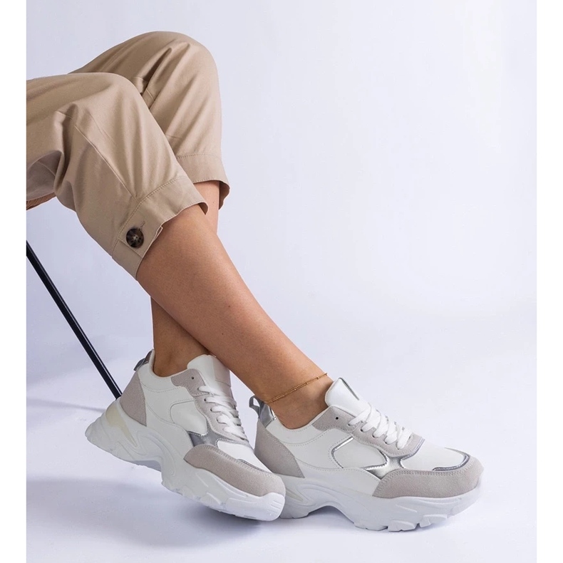 D/CEO Białe sneakersy na masywnej podeszwie Torreza