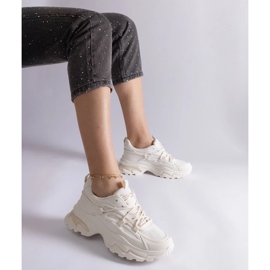 D/CEO Beżowe sneakersy sportowe na masywnej podeszwie Roxana beżowy