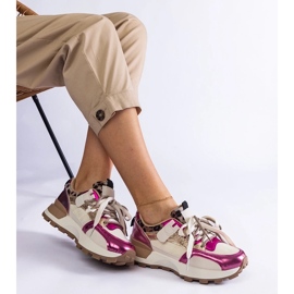 D/CEO Różowe sneakersy zdobione motywem zwierzęcym Soria