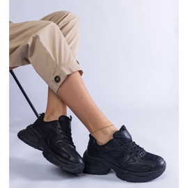 D/CEO Czarne sneakersy na masywnej podeszwie Adoma