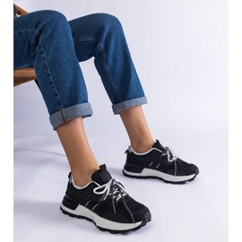 D/CEO Czarne sportowe damskie sneakersy Adalia