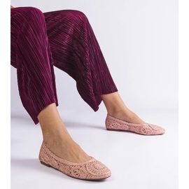 D/CEO Różowe balerinki plecione Salinela