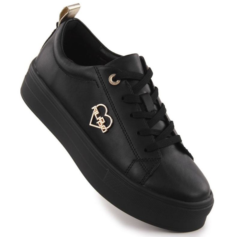 Półbuty na platformie Filippo PAW586B Czarne