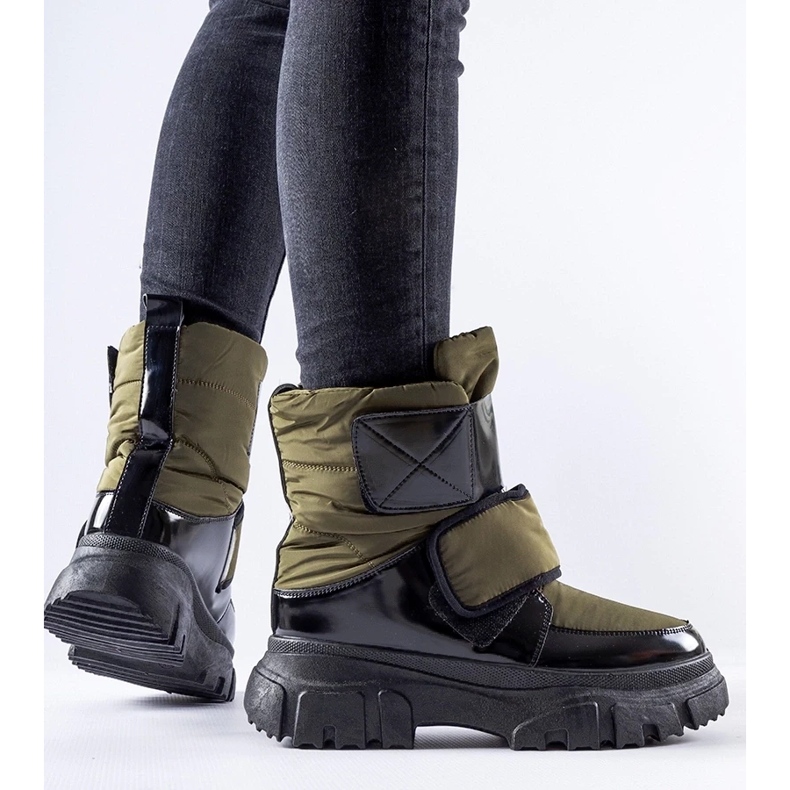 D/CEO Zielone ocieplane śniegowce Hutchinson