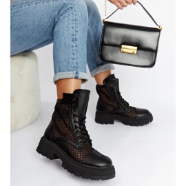 D/CEO Czarne prześwitujące trapery Waldeck