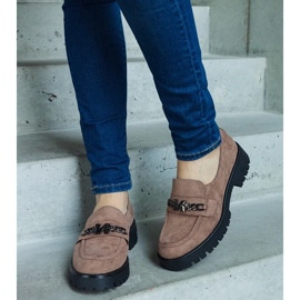 D/CEO Brązowe zamszowe mokasyny Vinceza