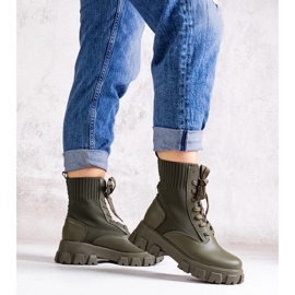 D/CEO Zielone botki z elastyczną cholewką Zogba