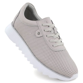 Półbuty na platformie S.Barski LR51-629 Beżowe beżowy