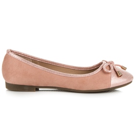 Super Me Zamszowe Balerinki różowe
